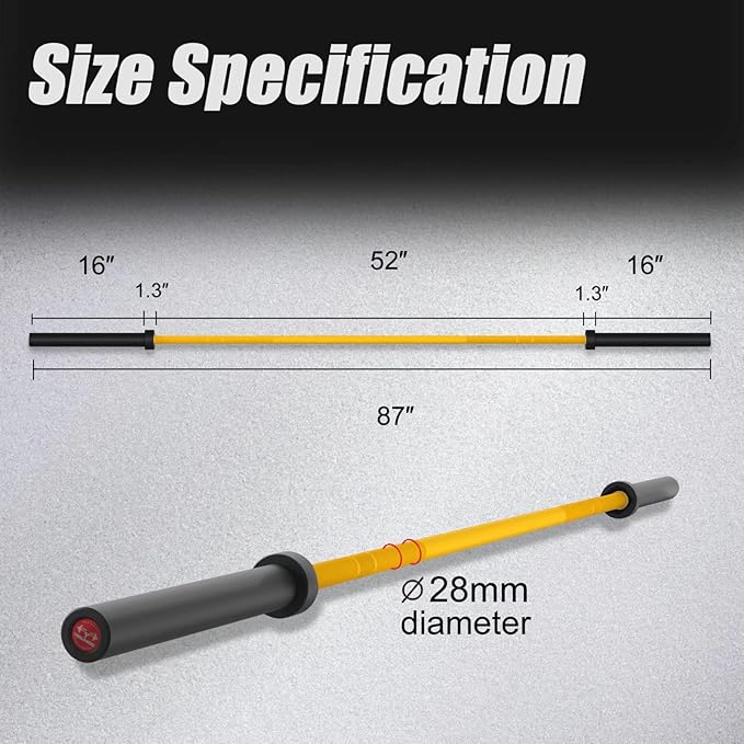 Elevens Olympic Barbell Barbells for Home Gym Fitness Weightlifting