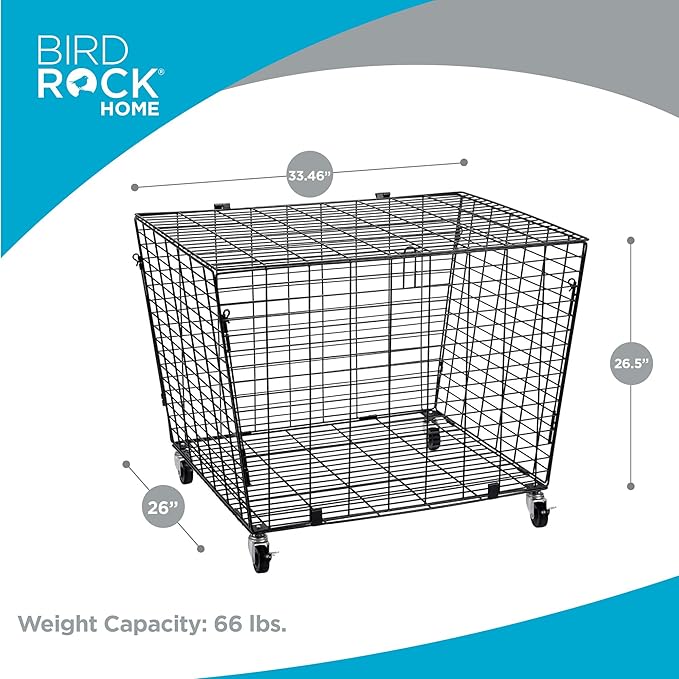 BIRDROCK HOME Sports Ball Basket Organizer with Wheels & Heavy Duty Casters - Ideal for Basketball, Football, Soccer, Baseball - Lockable Ball Storage Locker with Lid for Gym, Garage or Outdoor Use