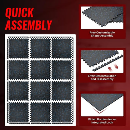 SUPERJARE 0.56'' Thick 12 Pcs 48 Sq Ft