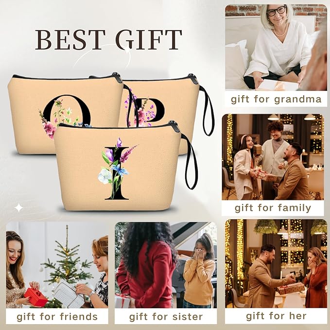 SEAMOON Birthday Inspirational Bridesmaid Proposal Team Small Gifts for Women Mom Aunt Teacher Sister Coworkers Makeup Cosmetic Bag Travel with Mirror Mothers Day Christmas Graduation I