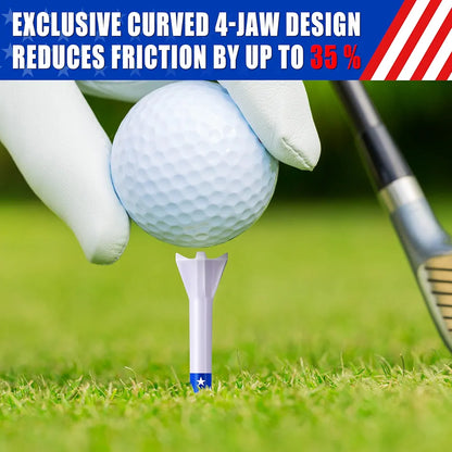 Premium Golf Tees Choose Between 200 Count or 100 Count, Professional Marking System Golf Tees 3-1/4 Inch, Reduce Friction Side Spin More Stable Golf Tees