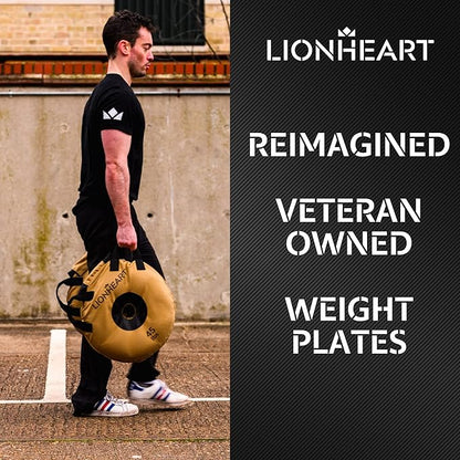 Lionheart Sand Weight Plates 10, 15, 15, 25, 25, 35, 35, 45 45 lb 2 Unfilled