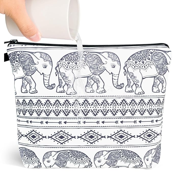 Noozion 2pcs Cosmetic Bag for Women Makeup bag Organizer Small Mini Travel Makeup Pouch for toiletries Water Resistant Girls Gift