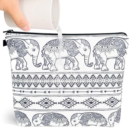 Noozion 2pcs Cosmetic Bag for Women Makeup bag Organizer Small Mini Travel Makeup Pouch for toiletries Water Resistant Girls Gift