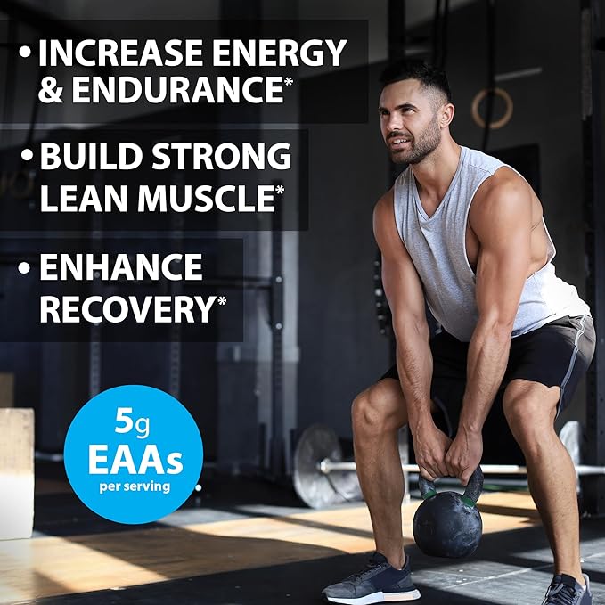 Ultimate 100% EAA Powder [Berry Flavor, 30 (5g) Servings] All 9 Essential Amino Acid Supplement with 40% Leucine in Optimized BCAA Ratio - Increase Energy, Lean Muscle & Recovery - Vegan & Keto