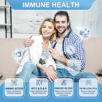 Probiotics and Prebiotics for Women and Men for Digestive Health Immune Health 100 Billion CFUs 84count