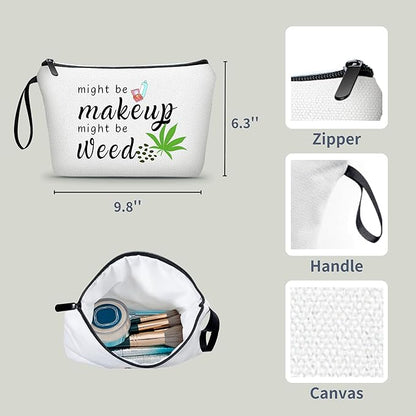 Weed Accessories, Girls Makeup, Preteen Girl Gifts, Funny Weed Makeup Cosmetic Bag