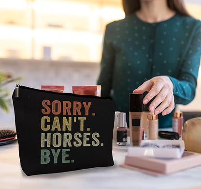 Horse Lover Cowgirl Rodeo Makeup Bag - Funny Gifts For Horse Lovers