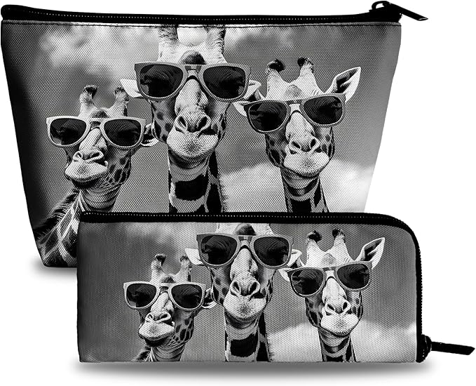 Novelty Makeup Bag for Purse - Giraffe Travel Bags Cute Cosmetic Bag for Women Makeup Organizer for Travel Essentials