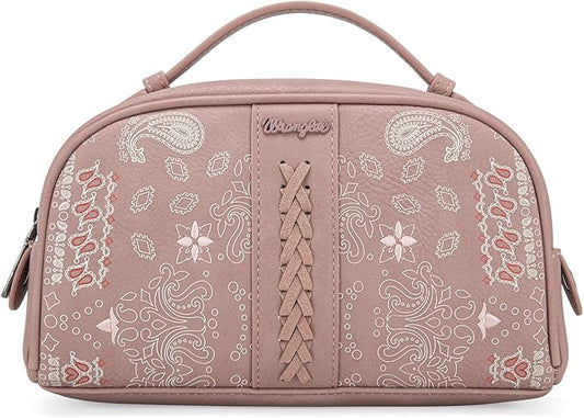 Wrangler Makeup Pouch Bag Mini Western Toiletry Purse Cosmetic Organizer Paisley Travel Pouch for Women