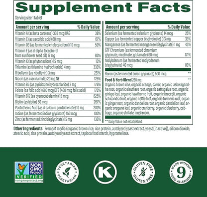 MegaFood Men's 40+ One Daily Multivitamin for Men with Vitamin B, Vitamin D3, Selenium, Zinc & Real Food - Immune Support, Energy Metabolism, and Muscle & Bone Health – Non GMO; Vegetarian - 60 Tabs