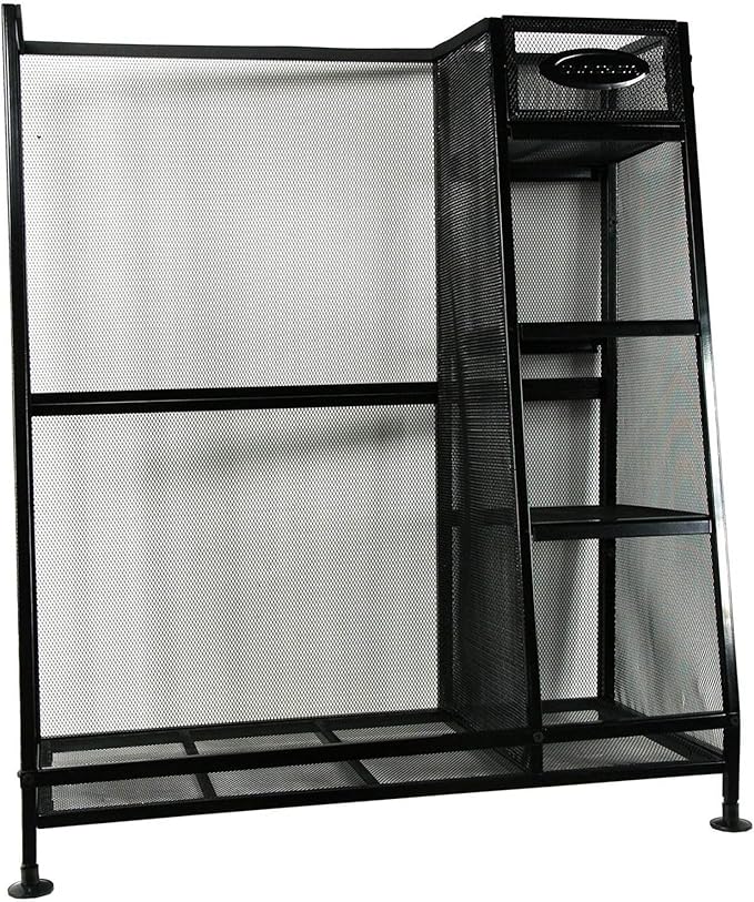 Suncast Golf Bag & Golfing Equipment Heavy-Duty Metal Organizer Rack w/ 3 Storage Shelves