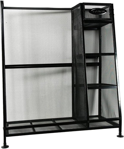 Suncast Golf Bag & Golfing Equipment Heavy-Duty Metal Organizer Rack w/ 3 Storage Shelves