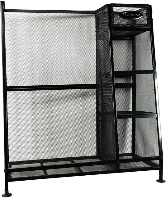Suncast Golf Bag & Golfing Equipment Heavy-Duty Metal Organizer Rack w/ 3 Storage Shelves