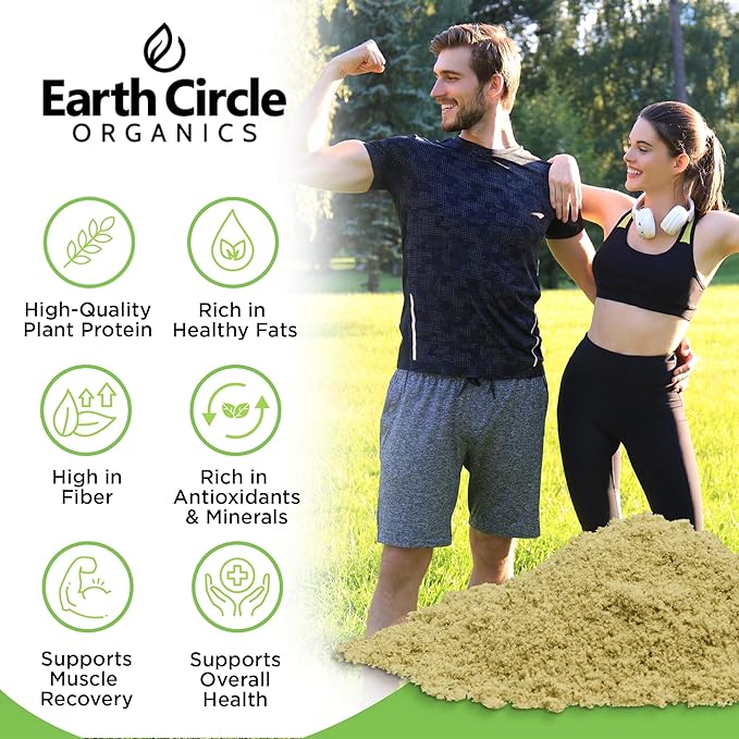 Organic Hemp Protein Powder, Lab Tested 100% Gluten Free, Plant Based & Vegan Raw Protein Powder - Perfect for Keto, Meal Replacement Shakes, Pre-workout and Post Workout (8oz, Pack of 1)