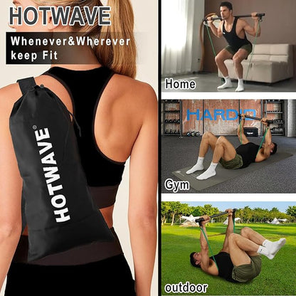 HOTWAVE Resistance Band Bar 33"/45",Full Body