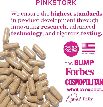 Pink Stork Ashwagandha, Maca Root, and Black Cohosh - Hormone Balance for Women - 9 Clinically-Studied Herbs for Perimenopause and Menopause - Hot Flashes, Mood Swings, Energy, 60 Capsules