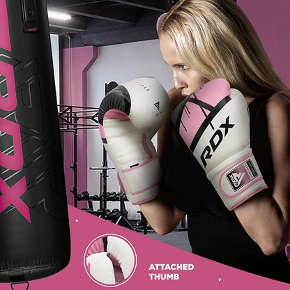 RDX Boxing Gloves EGO, Sparring Muay Thai Kickboxing MMA Heavy Training Mitts, Maya Hide Leather, Ventilated, Long Support, Punching Bag Workout Pads, Men Women Adult 8 10 12 14 16 oz