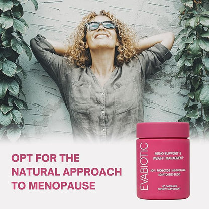 Complete Menopause Support | Ashwaghanda, Probiotics, ACV + Chasteberry for Weight Management, Hot Flashes, Night Sweats, Bloat, Hormone Balance & Mood Swings* | Non GMO, Vegan 60 Caps