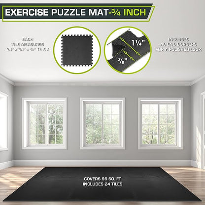 ProsourceFit Extra Thick Puzzle Exercise Mat ¾” and 1"