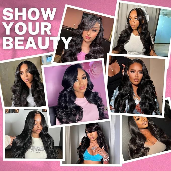 Beauty Queen Body Wave Bundles Human Hair (18 16 14 Inch) 16A Brazilian Virgin Human Hair Bundles 100% Unprocessed Weave 3 Bundles Full And Thick Remy Hair Extensions Natural Color