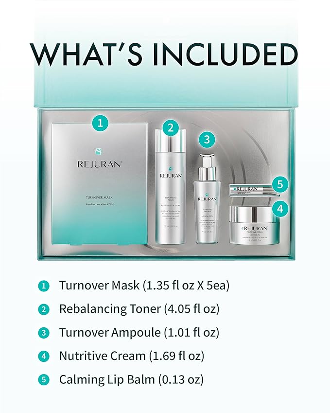 REJURAN® Total Aesthetic Skincare Set - Rejuvenating Daily Skincare Kit with c-PDRN® for Anti-Aging, Firming & Deep Hydration | Special Gift Set for Radiant, Youthful Glass Skin. Korean Skincare.
