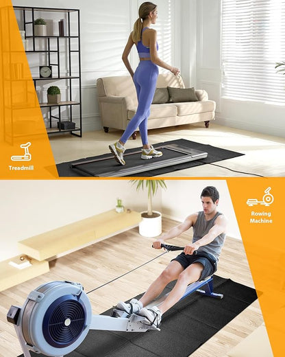 Foldable Rubber Treadmill Mat - Exercise Bike Mat