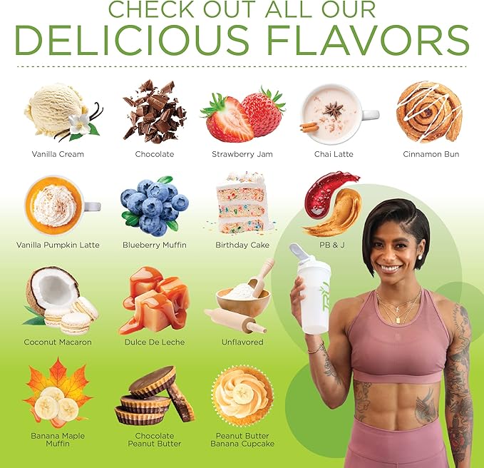 TRU Plant Based Protein Powder, BCAA, EAA, 20g Vegan Protein, 100 Calories, 27 Vitamins, No Artificial Flavors 25 Servings (Vanilla)