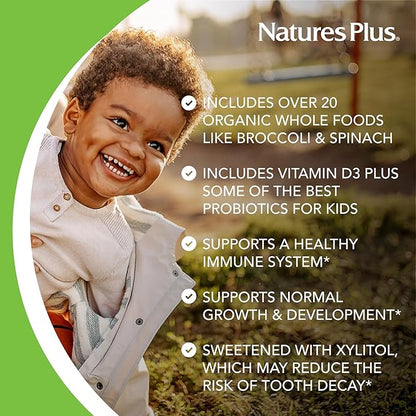 Natures Plus Animal Parade Gold Children's Liquid Multivitamin - 16 fl oz, Pack of 2 - Natural Tropical Berry Flavor - Gluten Free, Vegan - 64 Total Servings