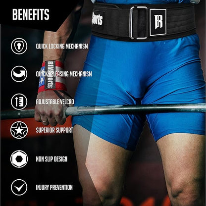 RIMSports Quick Locking Weight Lifting Belt Premium Lifting