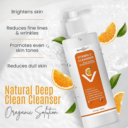 Vitamin C Complete Facial Care Kit - Organic Glowing Skin Anti-Aging, Rejuvenating, Boosting Collagen & Hydrating - Day & Night Brightening Skincare Gift Set