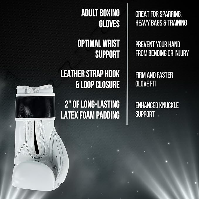 CLETO REYES Training Gloves with Leather Strap & Attached Thumb and Hook & Loop Closure