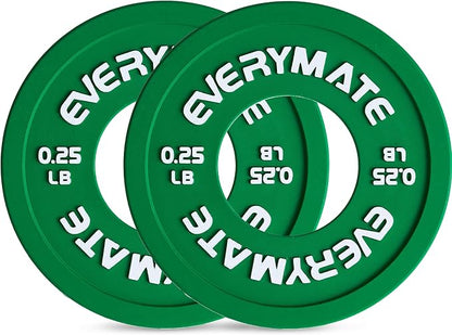 Rubber Fractional Weight Plates Set of 8 Micro 0.25LB 0.5LB 0.5LB 0.75LB 0.75LB 1 1 LB