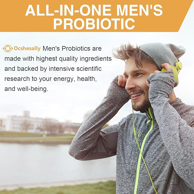 Probiotics for Men, Men Care Supplement, Gut health for men, 500 Billion CFUs & 12 Strains, Mens probiotic with Turmeric, Cranberry, Goji, for Digestive, Immune & Bloating Health, 60-Days Supply