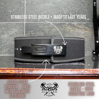 Arsa Fitness Weightlifting Adjustable Lever Belt for Men 10MM Thickness 4" Width