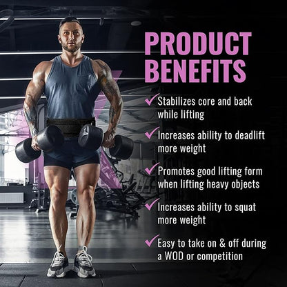 Weight Lifting Belt for Men and Women 6 Inch,