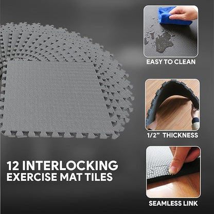 BalanceFrom Puzzle Exercise Mat with EVA Foam Interlocking