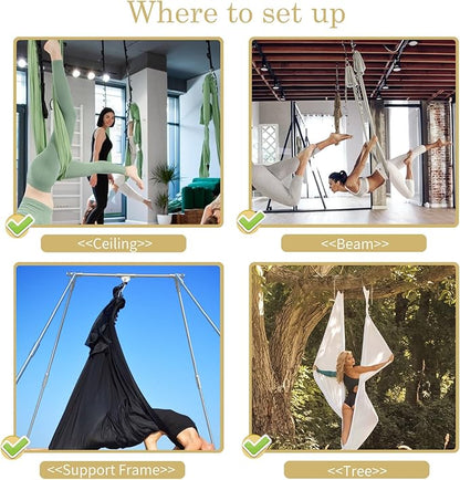 PRIOR FITNESS 5M Aerial Yoga Hammock Yoga Swing