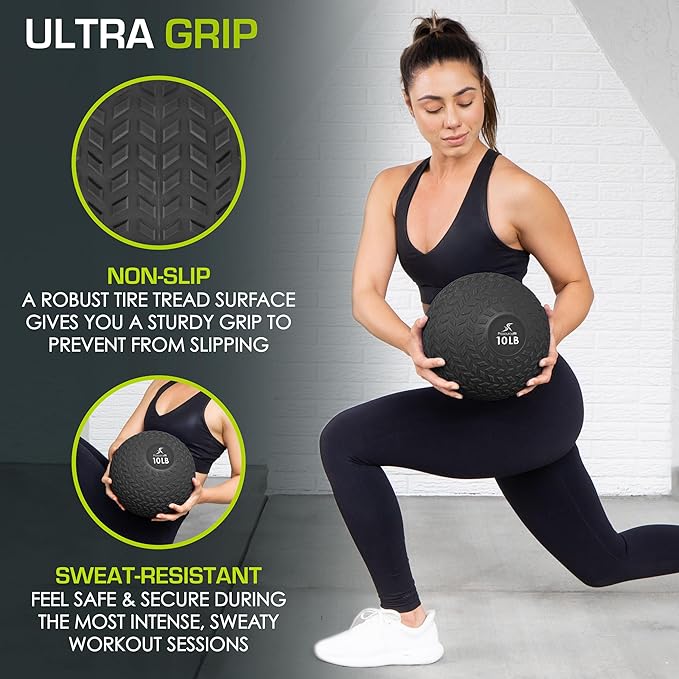ProsourceFit Slam Medicine Balls 5 10, 15, 15, 20, 20, 25, 25, 30, 30, 50lbs 50lbs Smooth
