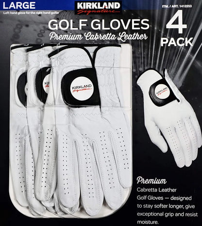 Kirkland Signature Golf Gloves Premium Cabretta Leather, Large 