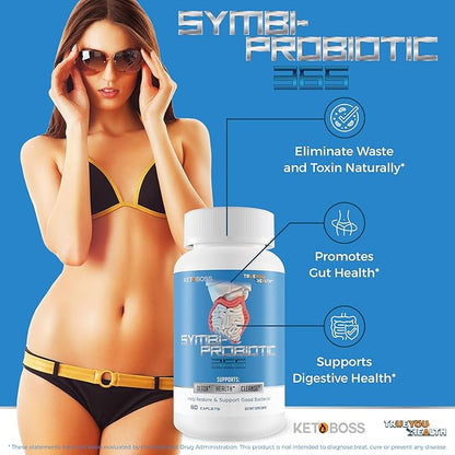 Symbi-Probiotic 365 Keto Probiotic Health Support - Probiotic Life Energy & Gut Support - Health Starts in The Gut - Healthy Symbiotic 365 Daily Probiotic - Inspired by Dr Sebi Products & Sebi Detox