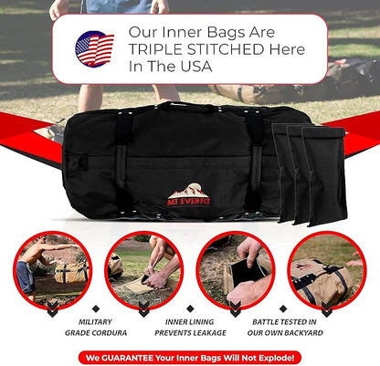 Sandbag Workout Bag & Sandbag Kettlebell Set - 1050 Cordura 8 Thick 3 Inner