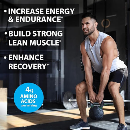 Ultimate Amino Acid Complex Supplement - 120 Easy-to-Swallow, Flavorless 1g Tablets - All 9 EAA Plus Cystine & Tyrosine - 2:1:1 BCAA Ratio - Increase Energy, Lean Muscle & Recovery - Vegan & Non-GMO