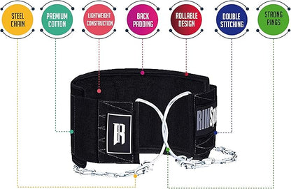 RIMSports Dip Belt For Weight Lifting - Weighted