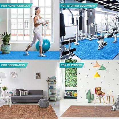 Yes4All 24SQFT-120SQFT Puzzle Exercise Mat for Home Gym