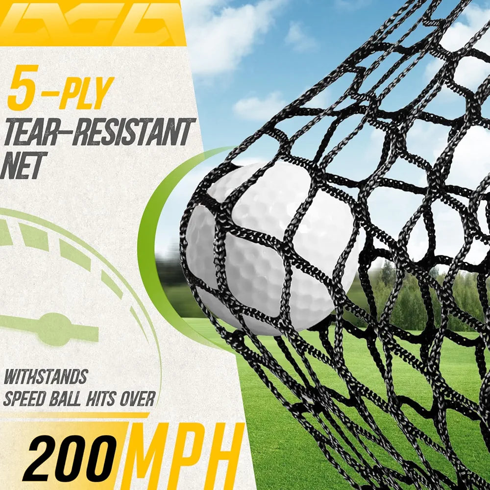 PodiuMax 10x7ft Golf Hitting Net | Driving Range for Backyard & Indoor | Also Suitable for Soccer, Baseball, Softball Practice with Carrying Bag