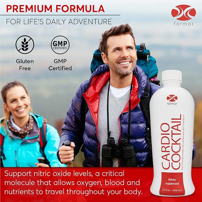 Cardio Cocktail Liquid Nitric Oxide 32 fl oz, - L-Arginine, B-Vitamins, 5,000iu Vitamin D - Supports Cardiovascular Health, Nitric Oxide Supplement
