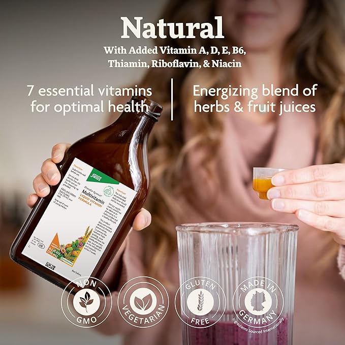 Floradix Epresat Adult Multivitamin - Daily Liquid Multivitamin with Vitamin A, Milk Thistle & More for Wellness - Energy Support & Liver Health Support - Vegetarian, Non-GMO - 17 fl oz