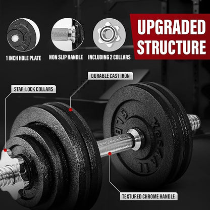 Yes4All Dumbbell Adjustable - 105lbs