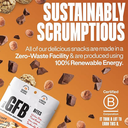 The Gluten Free Brothers Dark Chocolate Hazelnut Bites - Grain Free Protein Balls – Non GMO, Soy Free, Vegan – Paleo Friendly Snack Size Plant Based Protein Energy Balls, 4 oz (6 Count)